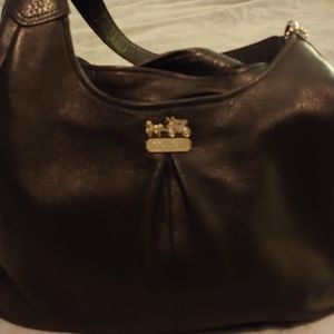Coach black leather purse